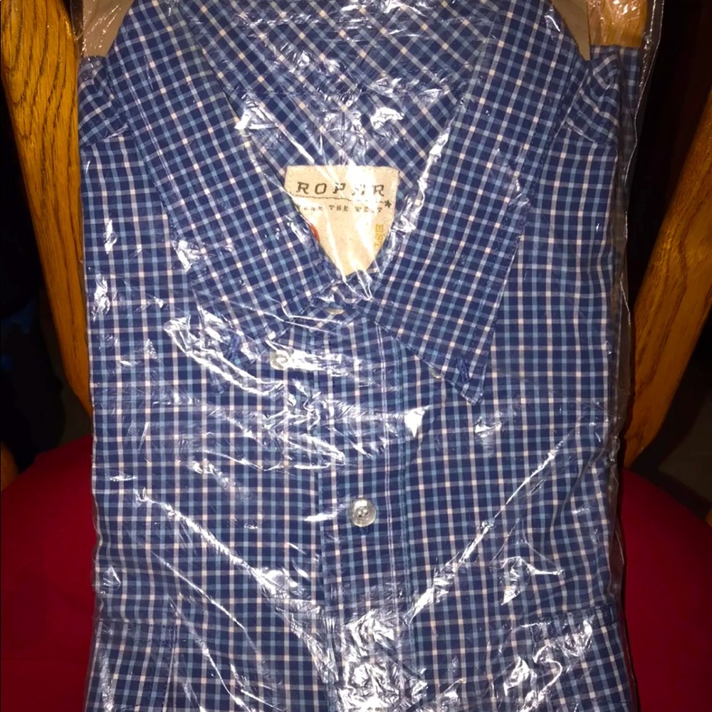 Mens XL roper western short sleeve shirt